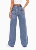 SBL 2306 WIDE LEG DENIM AZUL NEVADO BRILLO - Imagen 3