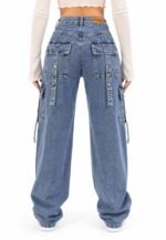 SBL2254 WIDE LEG DENIM AZUL CARGO - Imagen 4