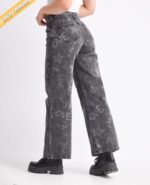 138 WIDE LEG DENIM NEGRO GRIS LASER FIGURAS - Imagen 2