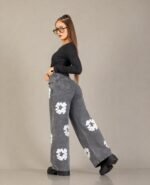 Curva 159 WIDE LEG DENIM GRIS FLORES - Imagen 3
