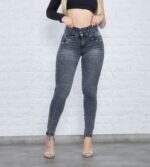 Curva 505ct SKINNY DENIM GRIS 3 BOTONES TACHAS