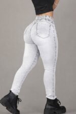 Curva 532 SKINNY GRIS CLARO ELASTICO CON 3 BOTONES - Imagen 4
