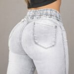 Curva 532 SKINNY GRIS CLARO ELASTICO CON 3 BOTONES - Imagen 2
