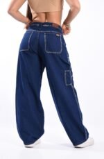 131 BAGGY DENIM BLUE RECORTE GRIS - Imagen 4