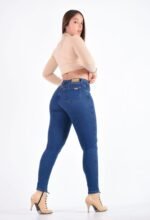 201L SKINNY DENIM AZUL LISO - Imagen 2