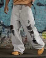 410 BAGGY RIGIDO GRIS CON ROTURAS - Imagen 2