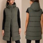 AM-1099 CAMPERA CHALECO LARGA VERDE