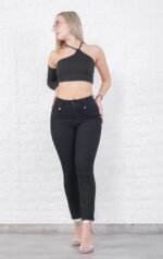 101CT: SKINNY NEGRO ELASTIZADO CON EFECTO PUSH UP - Imagen 2