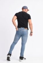 Curva A6: SKINNY DENIM CLARO DESGASTADO - Imagen 4