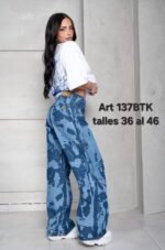 137 WIDE LEG DENIM OCEANO BLUE - Imagen 3