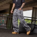 B247 WIDE LEG GRIS BLACK ESTAMPADO