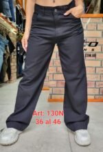 130 WIDE LEG DENIM NEGRO
