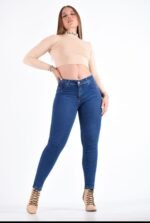 201L SKINNY DENIM AZUL LISO