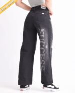 135GR WIDE LEG DENIM NEGRO LASER UBAN - Imagen 4