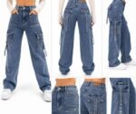 SBL2254 WIDE LEG DENIM AZUL CARGO