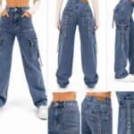 SBL2254 WIDE LEG DENIM AZUL CARGO