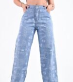Curva 134 WIDE LEG CELESTE NEVADO FIGURAS - Imagen 3