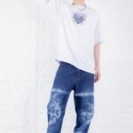 B217 WIDE LEG SKULL LASER