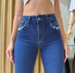 212CT SKINNY DENIM AZUL CON TACHAS