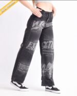 135GR WIDE LEG DENIM NEGRO LASER UBAN