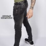 A7NEV SKINNY DENIM CORE RIPPED BLACK