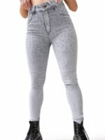 200Br WIDE LEG DENIM GRIS CLARO BRILLOS - Imagen 2
