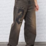 B226 WIDE LEG DRAGON ESTAMPADO