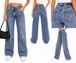 SBL 2306 WIDE LEG DENIM AZUL NEVADO BRILLO