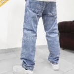 B202L WIDE LEG LETRAS BLUE LASER